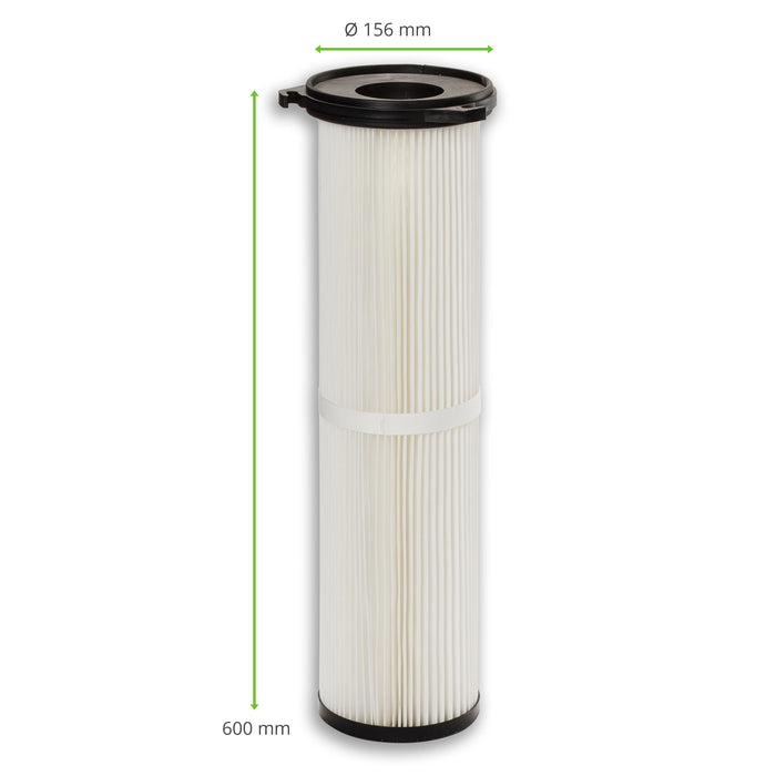 Filter cartridge, 156 x 600 mm, polyester fleece, ESTA