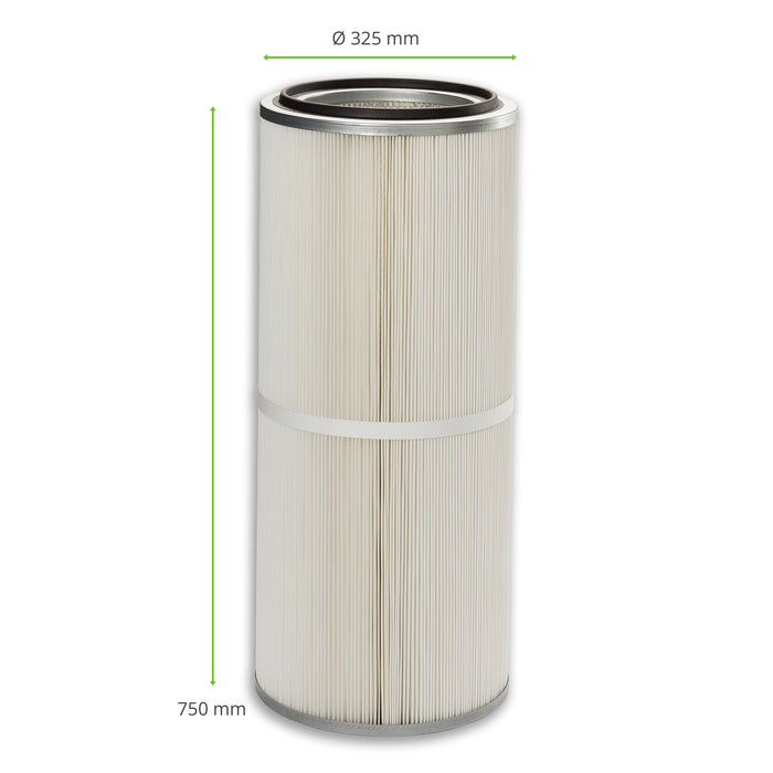 Filterpatrone, 325 x 750 mm, Polyestervlies Öl/Wasser, PLYMOVENT Lincoln Oerlikon