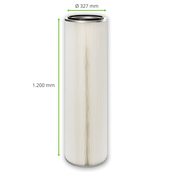 Filterpatrone, 327 x 1200 mm, Polyestervlies, KEMPER