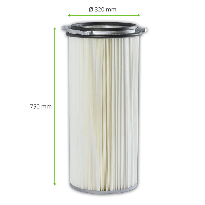 Filterpatroon | 320 x 750 mm | Polyestervlies | Coral