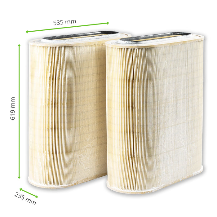 Filter cartridge, 535 x 235 x 619 mm, cellulose / polyester, FCC-52, suitable for PLYMOVENT DraftMax (2 pieces)